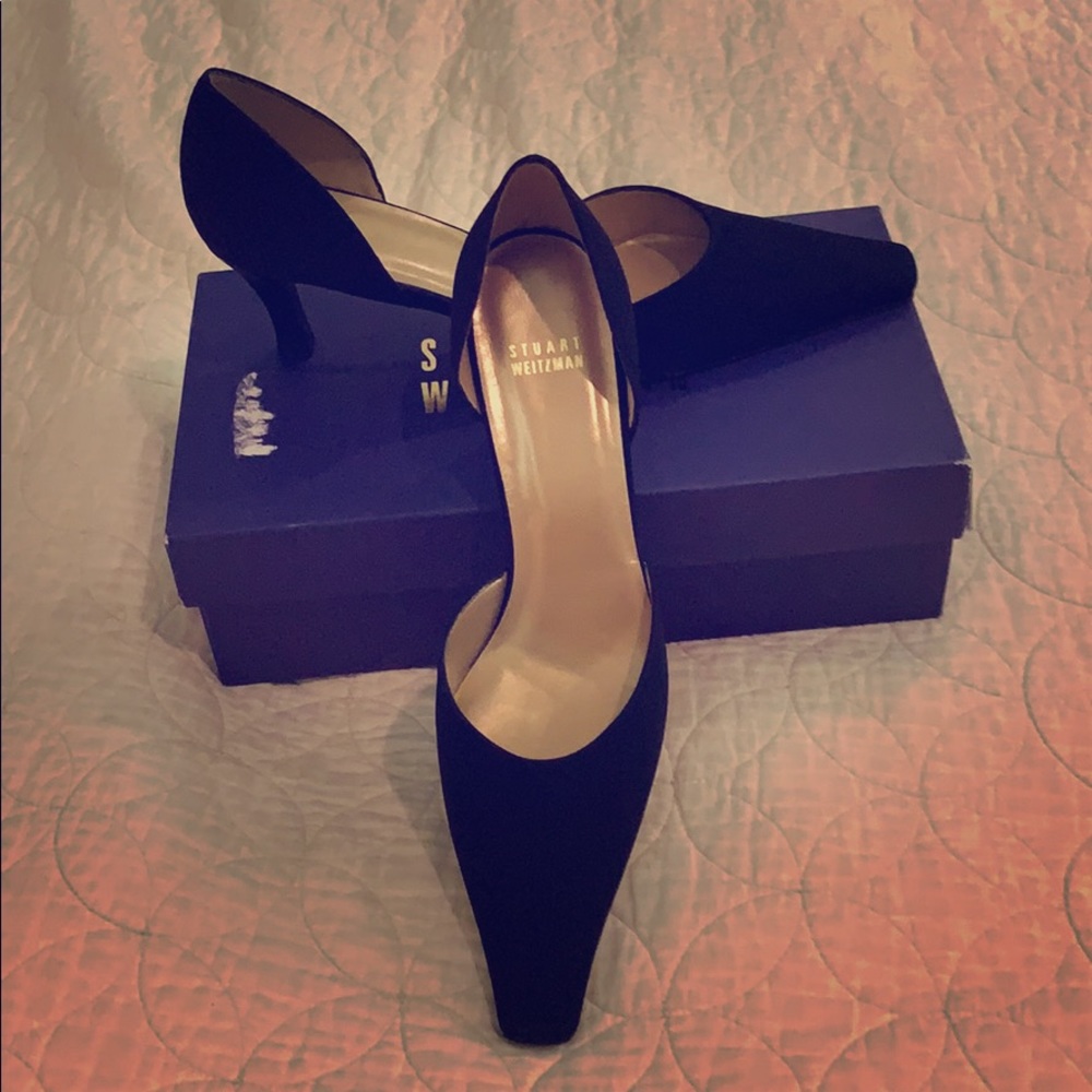 Stuart Weitzman black silk d’Orsay pumps BRAND NEW